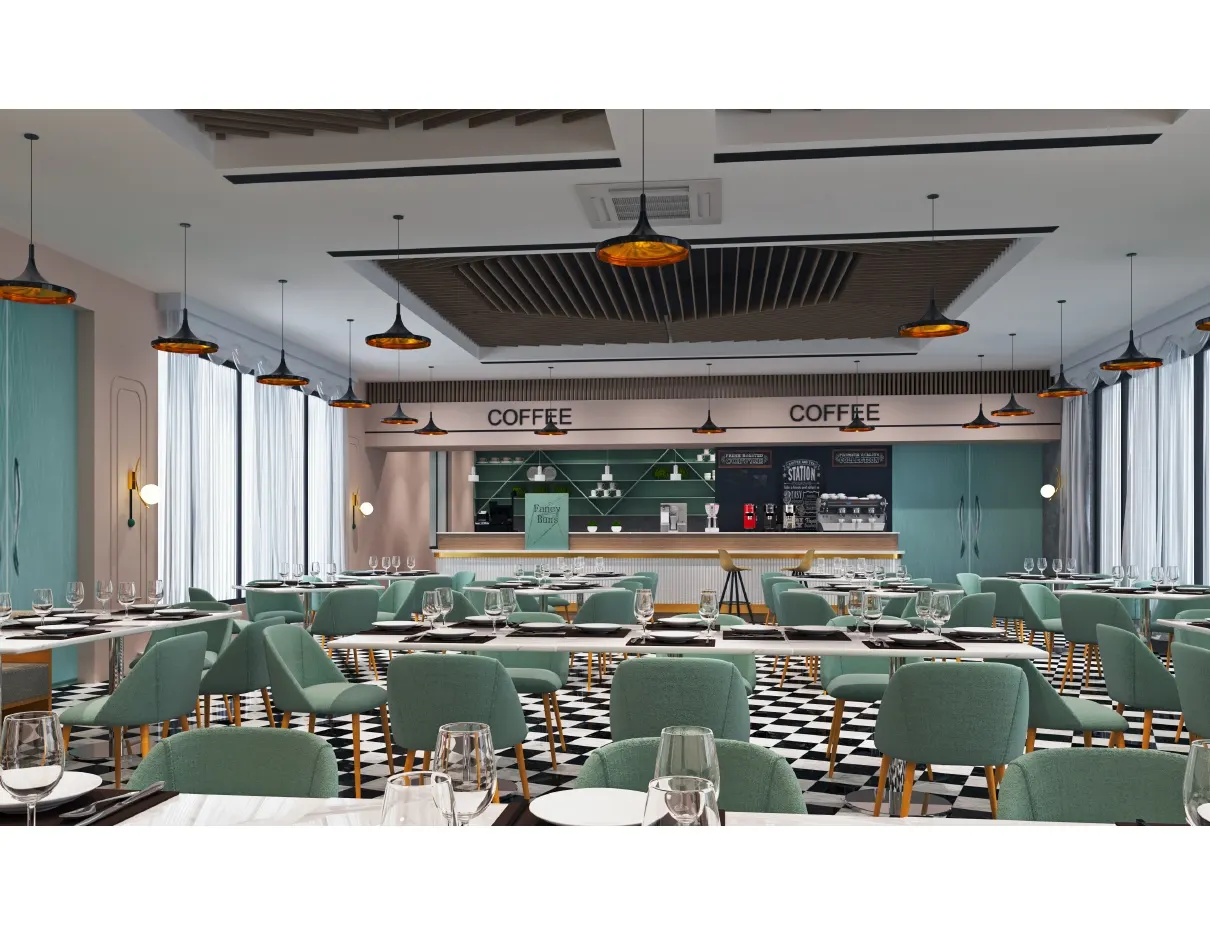 Jagatpura Restaurant — coffee counter and dining area