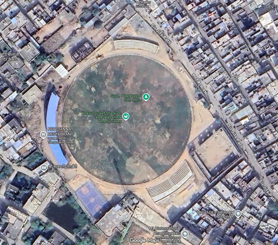 Kekri Stadium — satellite view of the ground and site